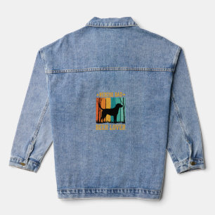Retten Sie Papa Bierliebhaber Vintage Hund Jeansjacke