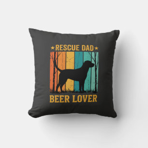 Retten Sie Papa Bierliebhaber Vintage Hund Kissen