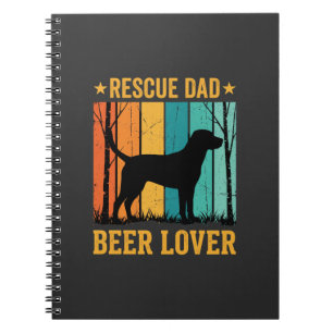 Retten Sie Papa Bierliebhaber Vintage Hund Notizblock
