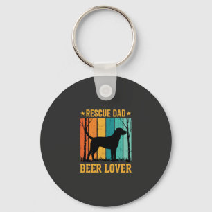 Retten Sie Papa Bierliebhaber Vintage Hund Schlüsselanhänger