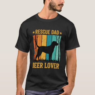 Retten Sie Papa Bierliebhaber Vintage Hund T-Shirt