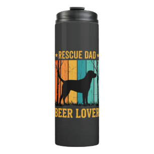 Retten Sie Papa Bierliebhaber Vintage Hund Thermosbecher