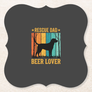 Retten Sie Papa Bierliebhaber Vintage Hund Untersetzer
