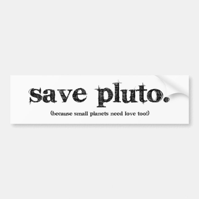 Retten Sie Pluto Autoaufkleber (Vorne)