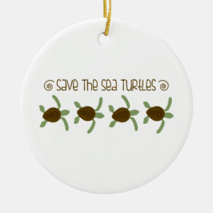Retten Sie Seeschildkröten Keramikornament