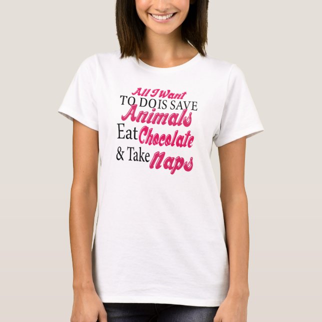Retten Sie Tiere essen T-Shirt (Vorderseite)