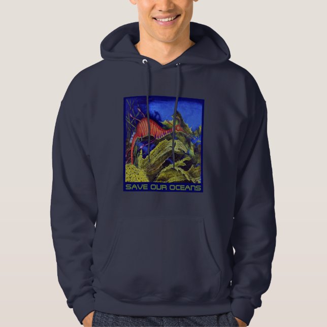 RETTEN Sie UNSER OZEANE Schweiss-Shirt Hoodie (Vorderseite)