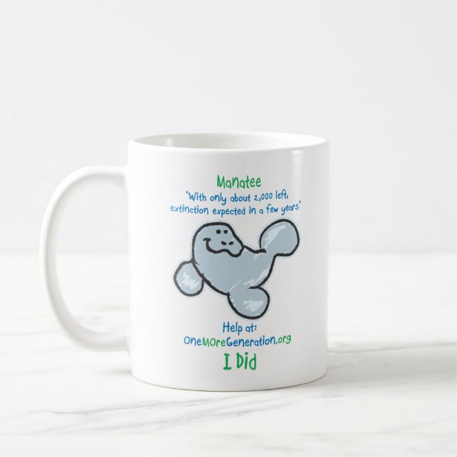Retten Sie unsere Manatis Kaffeetasse (Links)
