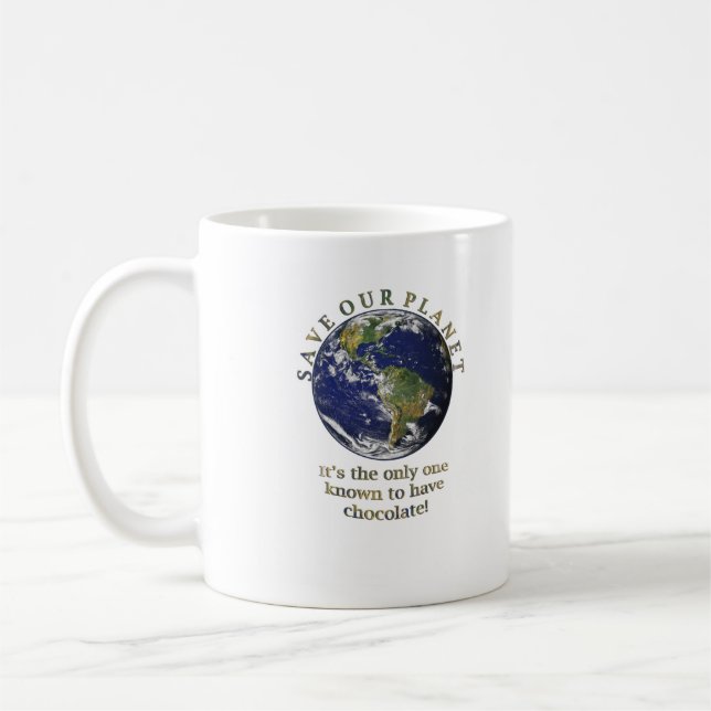 Retten Sie unsere Planeten-Tasse Kaffeetasse (Links)