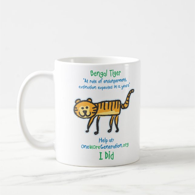 Retten Sie unseren Tiger Tasse (Links)