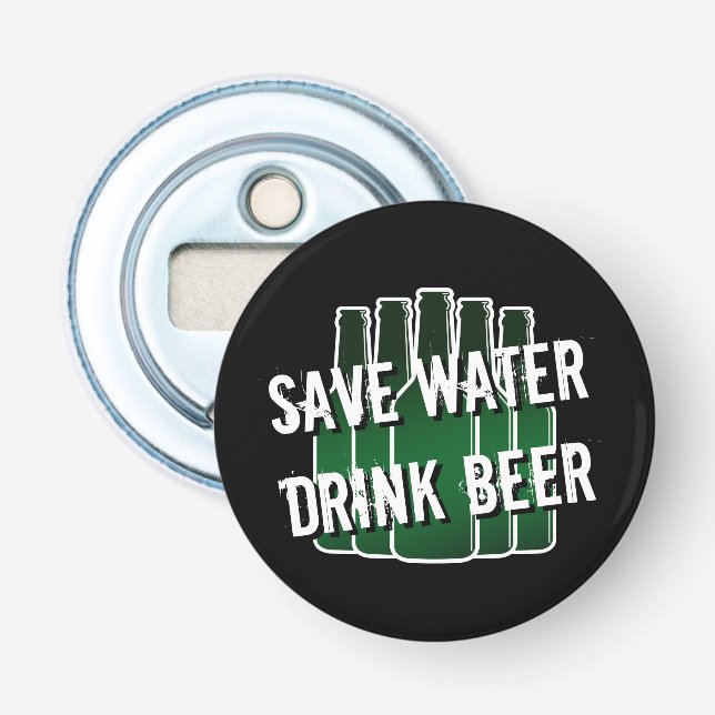 RETTEN Sie WASSER-GETRÄNK-BIER lustigen Flaschenöffner (Vorderseite)