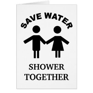 Retten Sie Wasserdusche kardieren zusammen