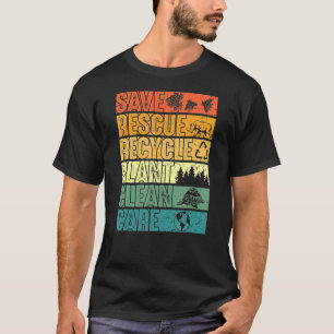 Rettend Bienen retten Tiere Pflanze Bäume saubere T-Shirt