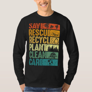 Rettend Bienen retten Tiere Pflanze Bäume saubere T-Shirt