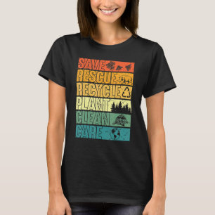 Rettend Bienen retten Tiere Pflanze Bäume saubere T-Shirt