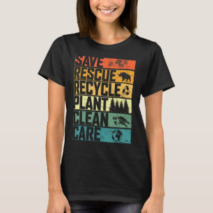Rettend Bienen retten Tiere Pflanze Bäume saubere  T-Shirt