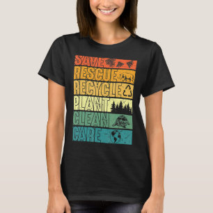 Rettend Bienen retten Tiere Pflanze Bäume saubere T-Shirt