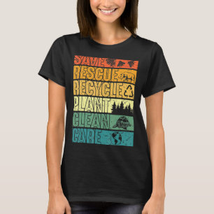 Rettend Bienen retten Tiere Pflanze Bäume saubere  T-Shirt