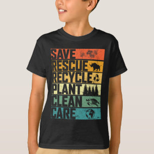 Rettend Bienen retten Tiere Pflanze Bäume saubere  T-Shirt