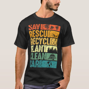 Rettend Bienen retten Tiere Pflanze Bäume saubere T-Shirt