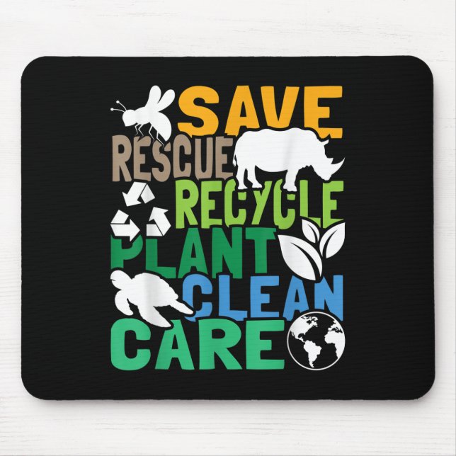 Rettend Bienenrettungstiere Gerecycelt Plastik - E Mousepad (Vorne)