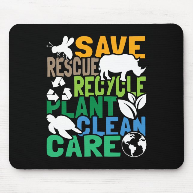 Rettend Bienenrettungstiere Gerecycelt Plastik - E Mousepad (Vorne)