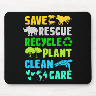Rettend Bienenrettungstiere Recycelte Plastic Eart Mousepad