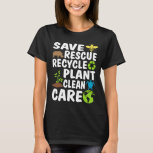 Rettend Bienenrettungstiere Recycelte Plastic Eart T-Shirt