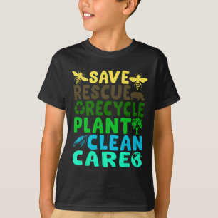 Rettend Bienenrettungstiere Recycelte Plastic Eart T-Shirt