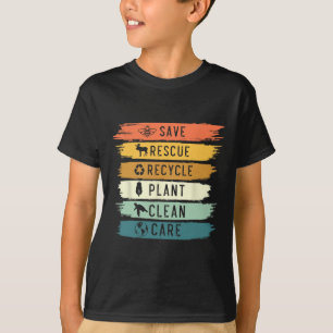 Rettend Bienenrettungstiere Recycelte Plastic Eart T-Shirt