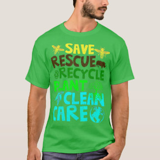 Rettend Bienenrettungstiere Recycelte Plastics Ear T-Shirt