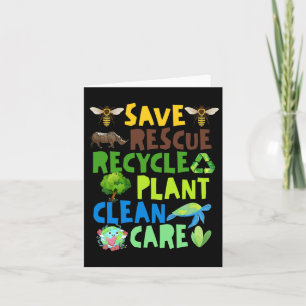Rettend Bienenrettungstiere Recycelte Plastict Ear Karte