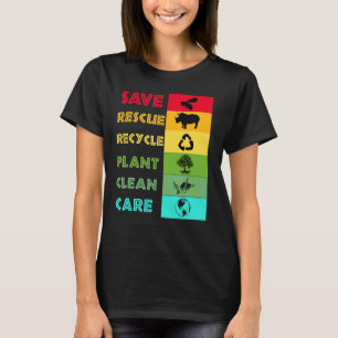 Rettend Bienenrettungstiere Recycelte Plastict Ear T-Shirt