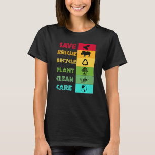 Rettend Bienenrettungstiere Recycelte Plastict Ear T-Shirt