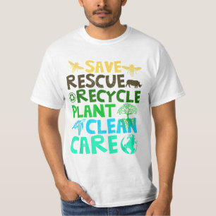 Rettend Bienenrettungstiere Recycelte Plastict Ear T-Shirt