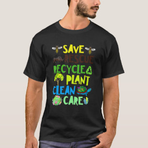 Rettend Bienenrettungstiere Recycelte Plastict Ear T-Shirt
