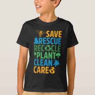 Rettend Bienenrettungstiere Recycelte Plastict Ear T-Shirt