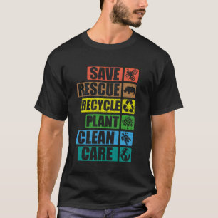 Rettend Bienenrettungstiere Recycelte Plastik-Fun- T-Shirt