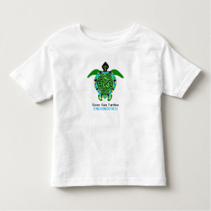 Rettend Meeresschildkröten - bedrohte Tiergrafik Kleinkind T-shirt