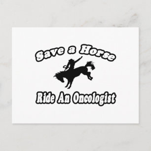 Rettend Pferd, ReitOnkologe Postkarte