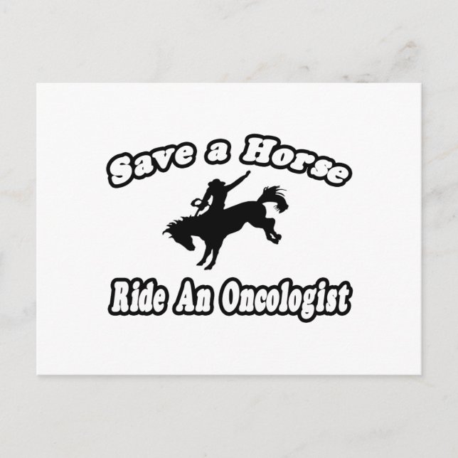 Rettend Pferd, ReitOnkologe Postkarte (Vorderseite)