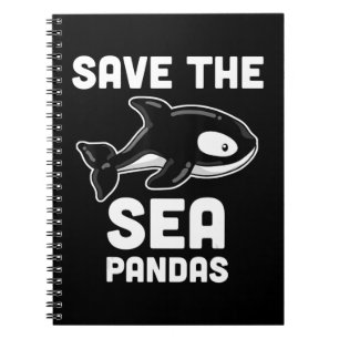 Rettend Sea Pandas Orca Whale, Meeresbiologie-Gesc Notizblock