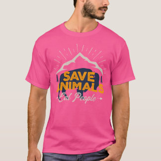 Rettend Tiere essen aktive Menschen T-Shirt