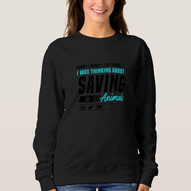 Rettend Tiere Katzen und Hunde Sweatshirt (Vorderseite)