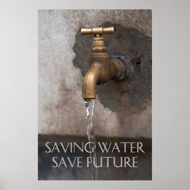 Rettend Wasser rette du in Zukunft Poster (Vorne)