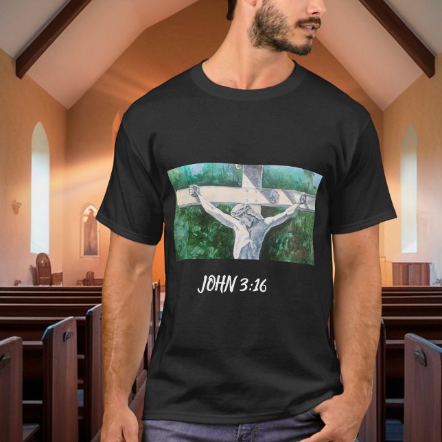 Retter Christlich John 3:16., Weihnachts- Ostern T-Shirt (Von Creator hochgeladen)