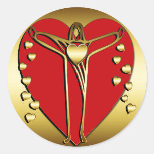 RETTER DER HERZEN RUNDER AUFKLEBER