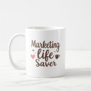 Retter des Marketings personalisiert Kaffeetasse