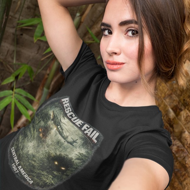 Retter gescheitert Damen dunkles T-Shirt (There’s something out there waiting for us… and it ain’t no man.)