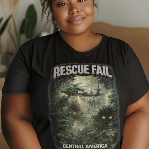 Retter gescheitert Damen Plus Größe Dunkles T-Shir Große Größe T-Shirt